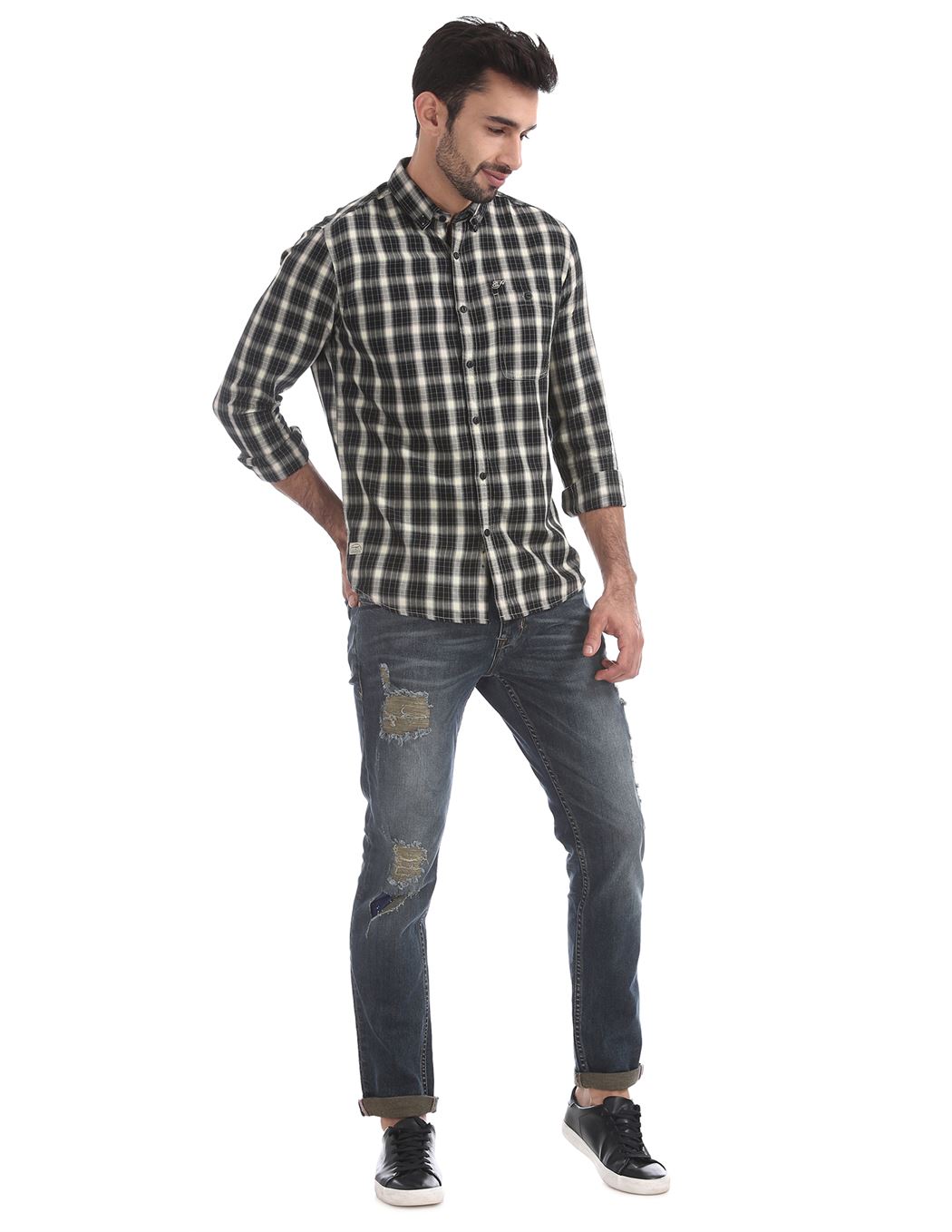 Ed Hardy Men Casual Wear Checkered Shirt